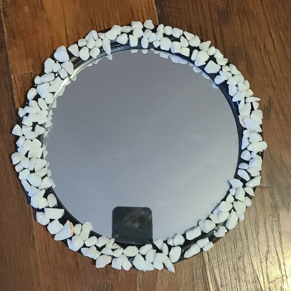 Round Stone Wall Mirror